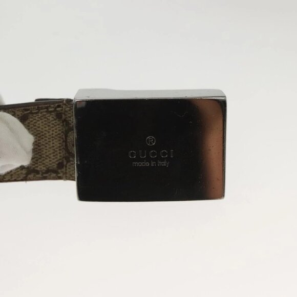 GUCCI GG Supreme Belt Leather 2 Set Black Beige main image 10